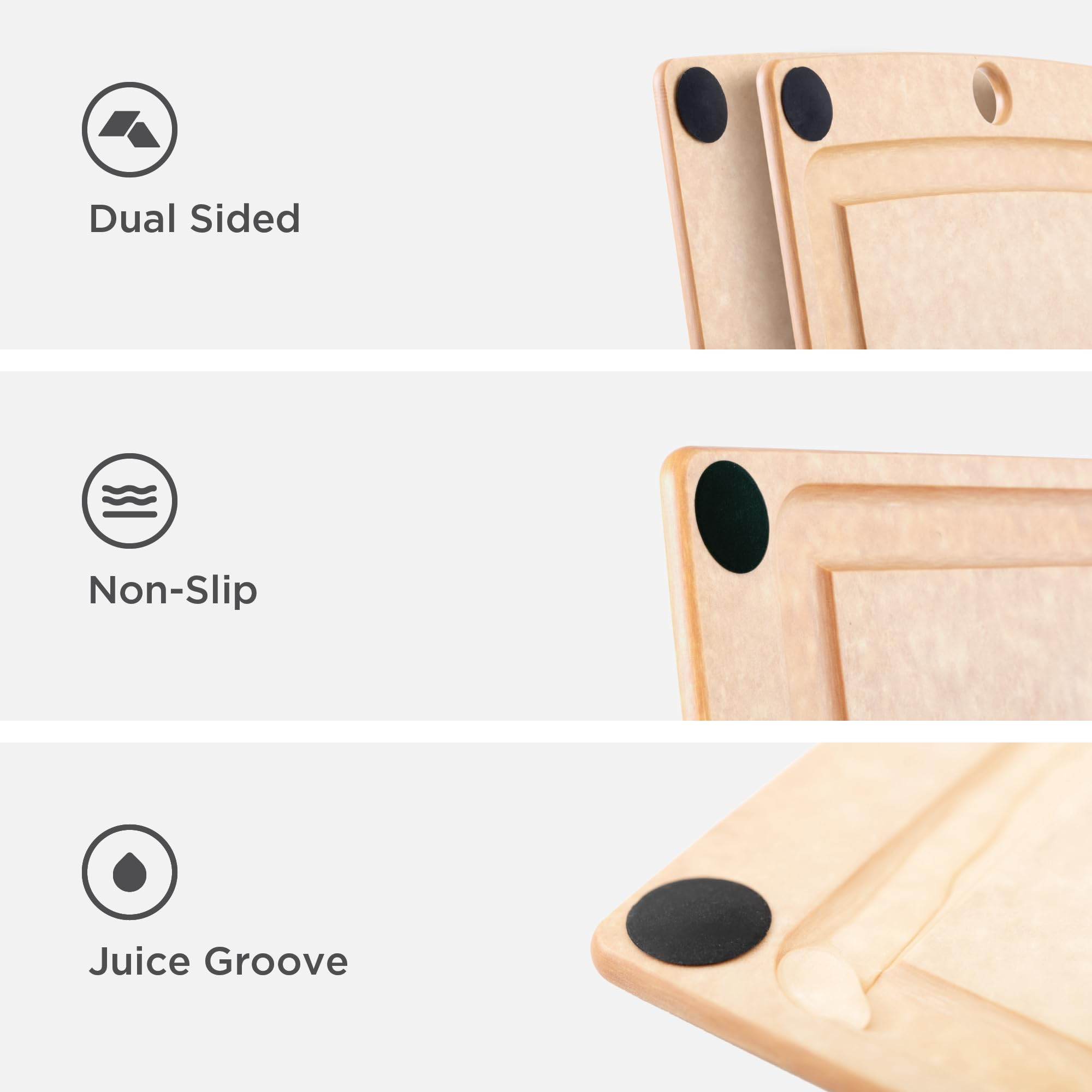 Epicurean All-In-One Cutting Board with Non-Slip Feet and Juice Groove, 14.5