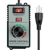 AC Motor Speed Controller 120V 15A Variable Speed Controller &amp; Fan Speed Controller, Electronic Voltage Regulator for Resistive Loads Only with Overload Protection, LED Display for Precise Control