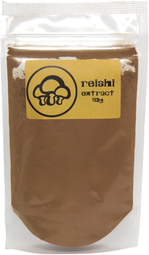 Reishi Mushroom Extract Powder by Appropriated Cultures - Dual-Extract, Organic, Fruiting Body Reishi Extract Powder - 50g bulk powder