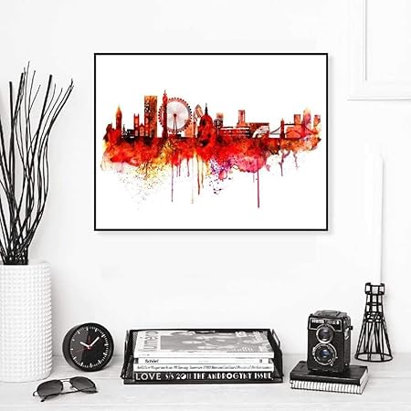 Artm Schlafzimmer deko-60x80cm-Kein Rahmen-Abstrakte Aquarell Leinwand