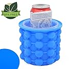 Ice Cube Maker Genie, HeiYi Silicone Ice Cube Trays, Ice bucket, Revolutionary Space Saving Ice Genies Ice Ball Maker For Chilling Burbon Whiskey, Cocktail, Beverages and More