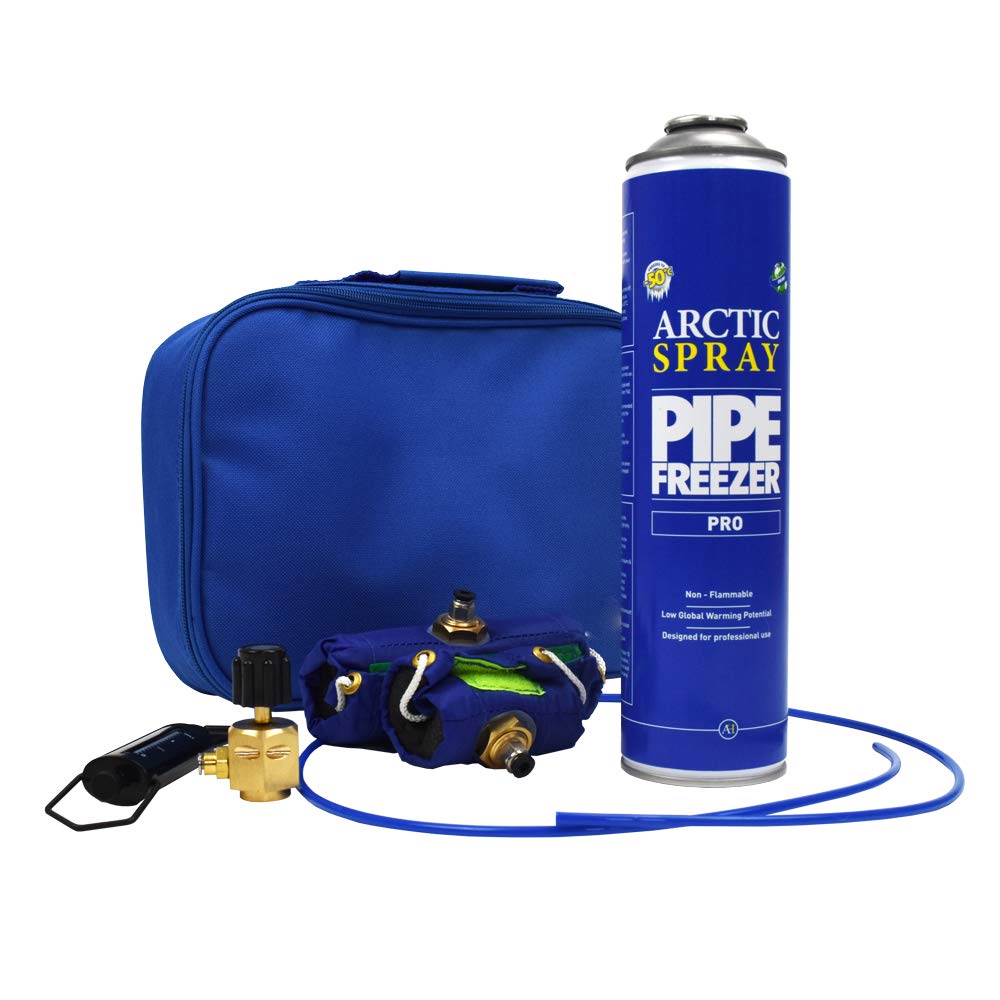 Arctic Hayes PRO Single Pipe Freezing Kit for Plumbing Installations, Repairs & Maintenance. Freezes Plastic & Metal Pipes (8 to 22mm Diameter)