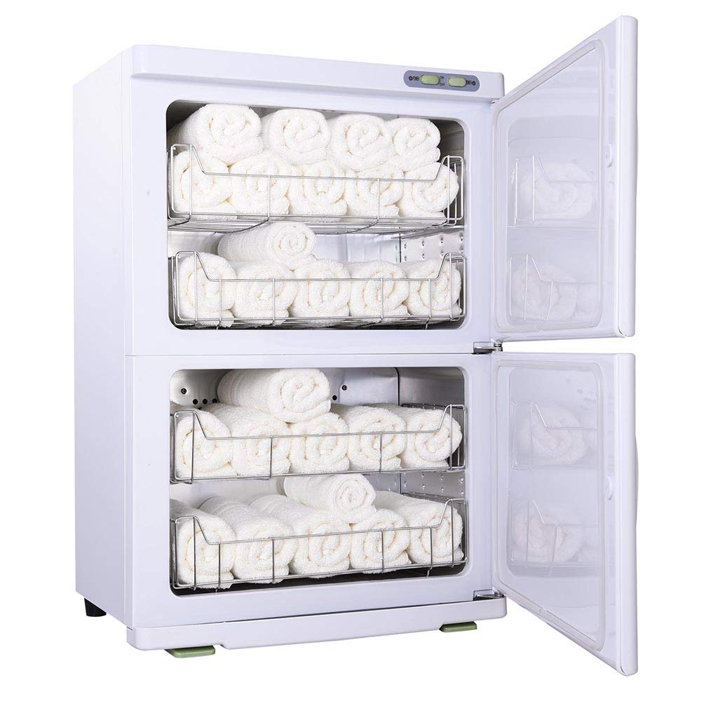 AW 46L 2in1 Electric Dual Cabinet Hot Towel Warmer Heat Machine Facial Skin Spa Massage Nail Beauty Salon Barbershop Equipment: Beauty