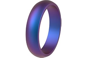 ThunderFit Silicone Wedding Bands for Women, Dome Unique Anniversary Rings 5.5mm Wide 2mm Thick - 1/2/3/4/5/6/7/8/12 Variety Multipack
