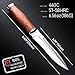 Grand Way Hunting Knife - Fixed Blade Survival Bowie Stainless Steel Knife with Wood Handle - 2654 WP