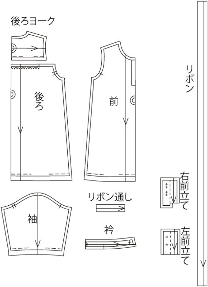 Amazon Co Jp Cut Pattern キッズ スタンドカラーワンピース 130cm 型紙 パターン Aw050 130 ホビー 通販