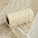 Ling's Moment Cream Lace Ribbon Roll 6 Inch x 24 Yards for Burlap Lace Table Runner Boho Vintage Woodland Greenery Wedding Bridal Baby Shower Party Decor Decorations