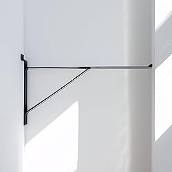 12" Black Heavy Duty Slatwall Shelf Bracket with