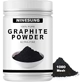 Ninesung Pure Graphite Powder | 1000 Grit Superultra-Fine Graphite Powder | Dry Graphite's Lock Lubricant | Graphite's Powders for Locks - 8 oz