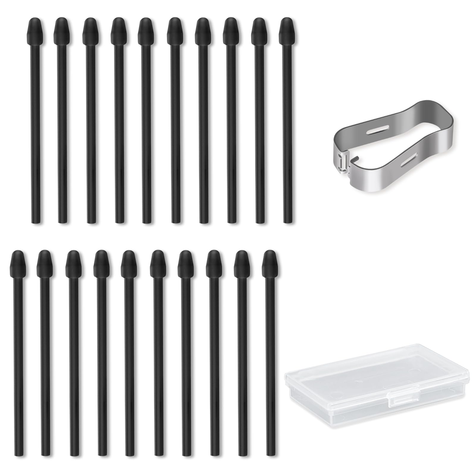 CoBak Sturdy Replacement Pen Tips (20 Pcs) for Kindle Scribe Stylus Pens - Pressure Sensitivity, Tilt Writing Support, Low Lag with Nibs Removal Tool for Kindle Scribe, BOOX Pen2 Pro, Hanvon N10