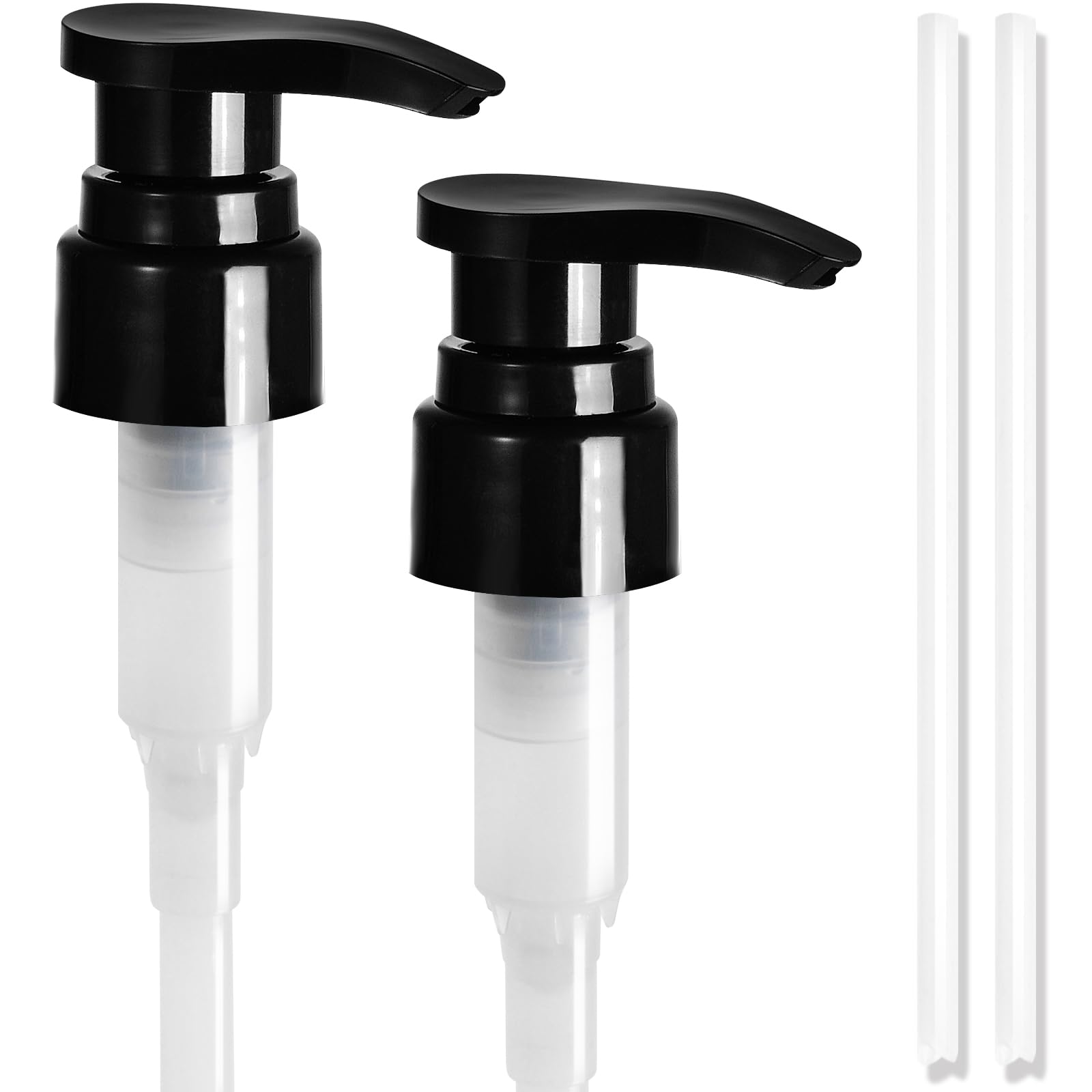 Photo 1 of Amolliar Bottle Dispenser Pump, Replacement Soap Dispenser Pump Top with 28/410 Neck Size, for 16-Oz Body Wash, Shampoo, Conditioner, Lotion, Hand Sanitizer, Hand Soap (2 Pack, Black)