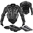 Youth Dirt Bike Gear, JUSTDOLIFE 5 PCS Motorcycle Armbor Protection Jacket, Kids Motorcycle Armor with Knee Pads Elbow Pads Chest Protector Racing for Outdoor Sports