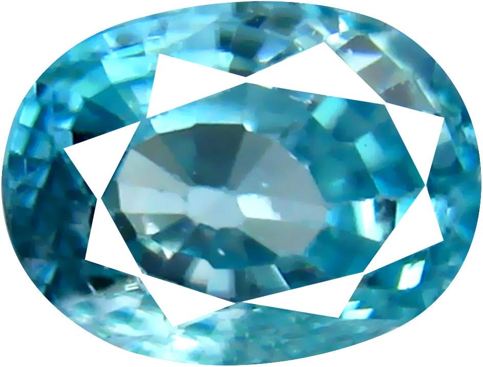 Deluxe Gems 2.54 ct Oval Cut (8 x 6 mm) Untreated Cambodian Blue Zircon Natural Loose Gemstone