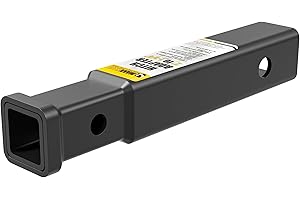 MaxxHaul 70033 2 inch to 1-1/4 inch Hitch Adaptor,Black