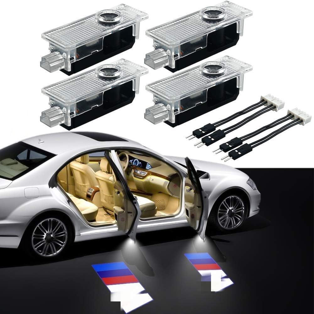 Car Door Lights,Youjoy 4Pack Projector Welcome Logo Light for BMW fit(E90 E60 X5 E70 E87 F20 E92 E91 E61 F11 F18 E63 E64 F12 E65 X3 X6 GT 3 5 6 7 X GT)