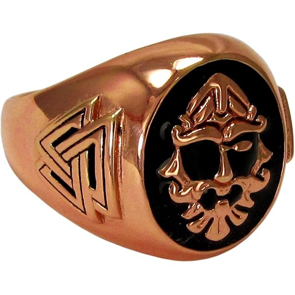Dryad Design Bronze Raven Ring - Norse Viking Jewelry, Size 5-12, Solid Bronze With Enamel