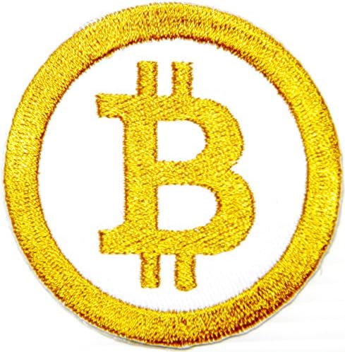 BTC Bitcoin Coin Logo Patch Sew Iron on Embroiderd Applique Collection Cloth Badge