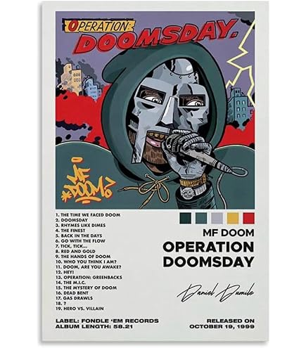 Amazon.com: XINYIN Mf Doom Poster Operation Doomsday Album