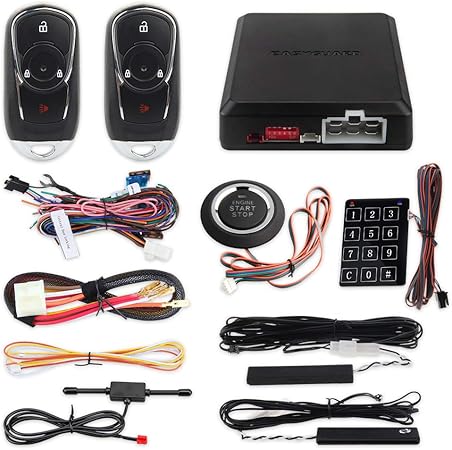 Amazon Easyguard Ec002 Bu インテリジェント Rfid Pke 車 セキュリティ アラーム システム 自動起動 キーレス エントリープッシュ ボタン スタートとタッチ パスワード 入力 パッシブ ロック ロック解除 ローリング コード Fsk 技術 カーアラーム 車 バイク