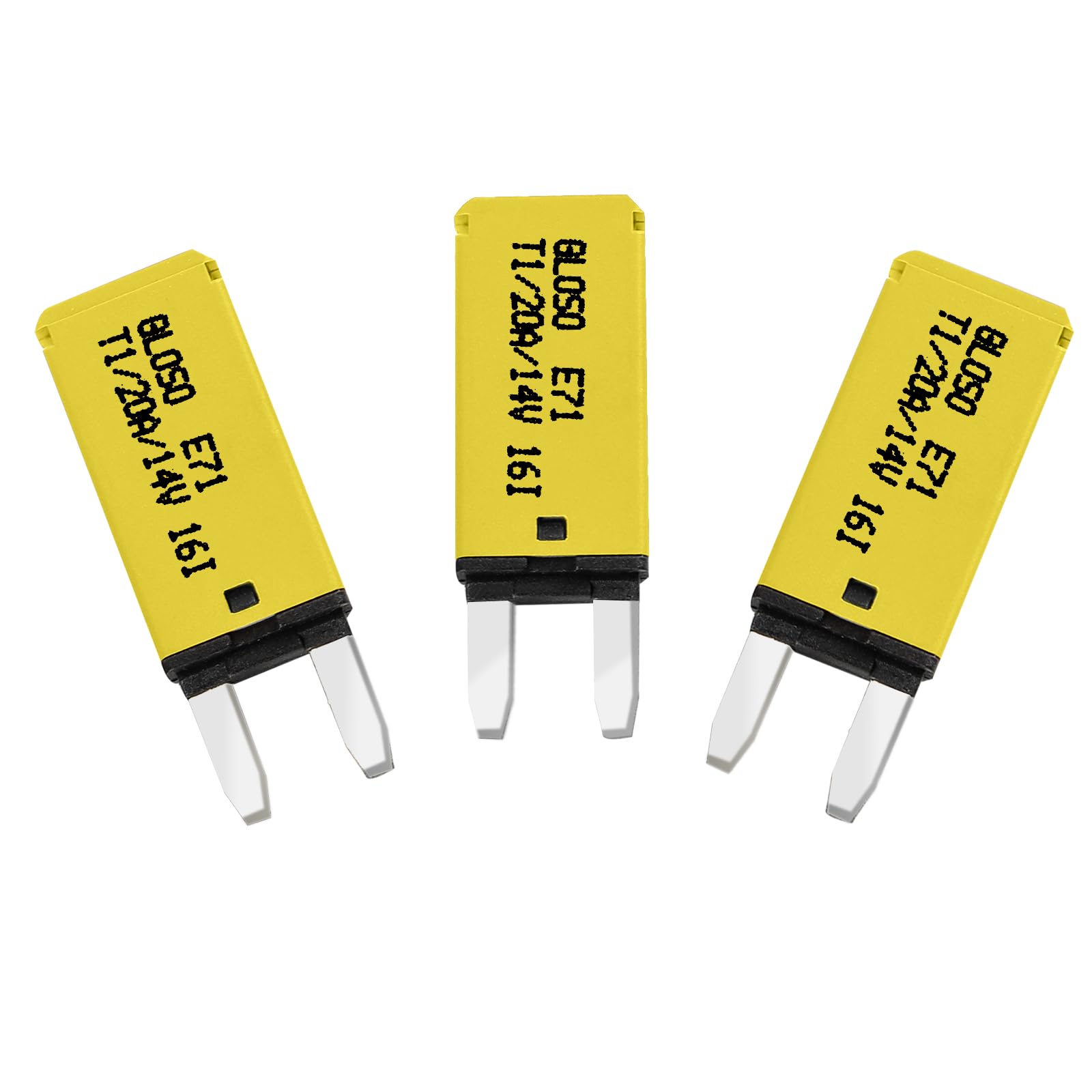 GLOSO E71 Mini ATM 20Amp Circuit Breakers Auto Reset (T1) - 3 Pack (20A)