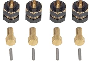 4pcs/set Rustproof Brass Hub Adapter Balance Weight 1/24 SCX24 Series Remote Control Car Fixing Brass Wheel Spacer