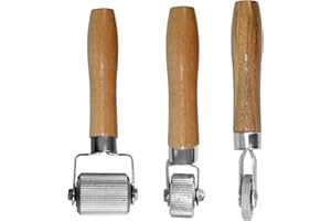MEDOON Car Sound Deadening Hand Roller Sound Noise Insulation Tool 3PCS For Auto Noise Roller Car Sound Deadener Application Installation Tool Rolling Wheel Interior Accessories Working Area with Wood Handle