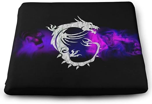 amazon com olsuu msi logo nothing beats the dragon square chair pads premium comfort memory foam seat cushions for kitchen chairs or indoor outdoor home kitchen amazon com