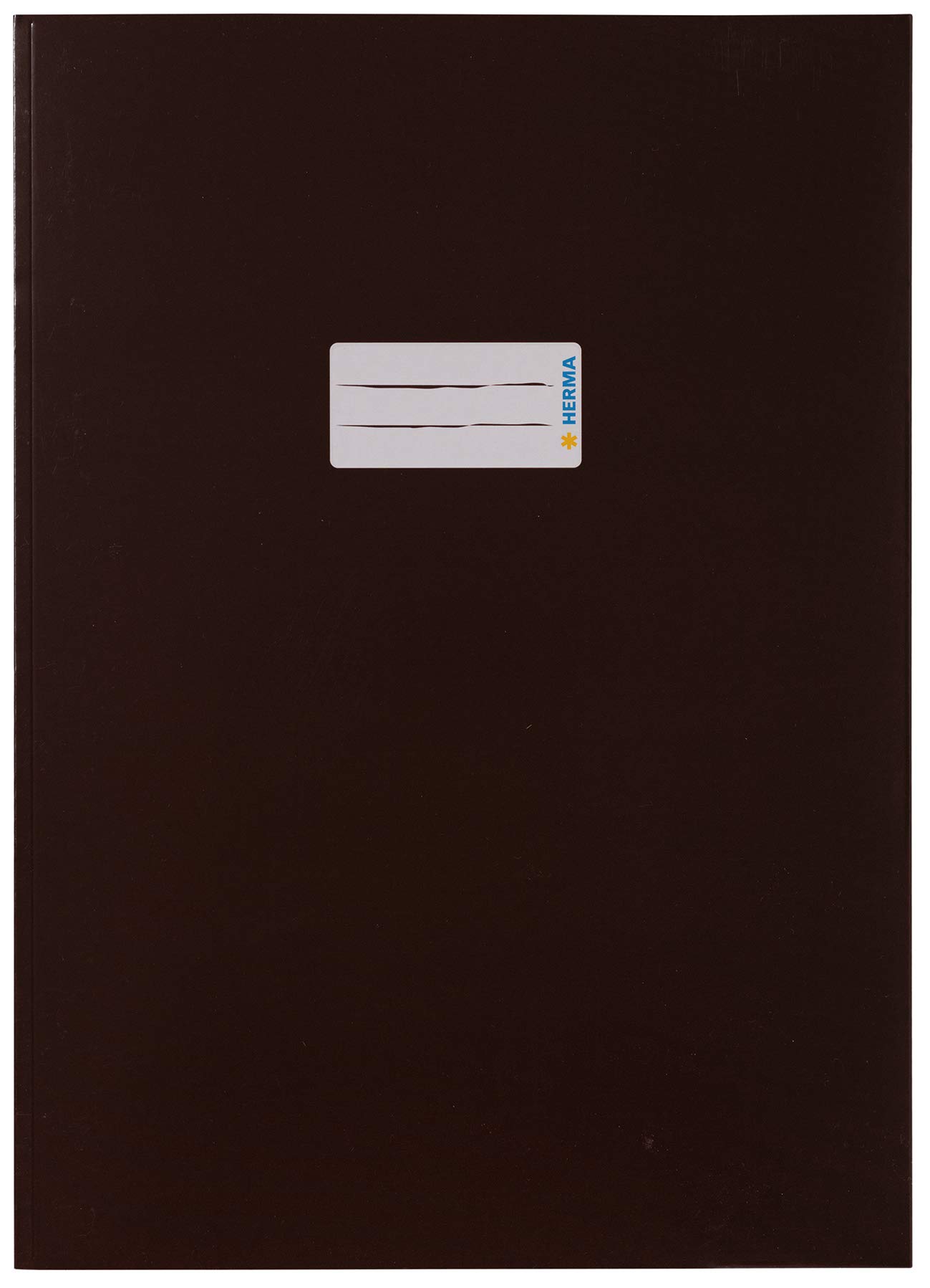 HERMA 19754 Notebook Covers A4 Cardboard Brown, Pack of 10, Notebook Covers with Labelling Field Made of Sturdy and Extra Strong Paper, Notebook Cover Set for School Notebooks, Coloured