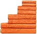 Home&Plan 8-Piece Premium Towel Set,%100 Turkish Cotton, 4 Bath Towels 2 Hand Towels and 2 Wash Cloths, Super Absorbent Ultra Soft Luxury Towels for Bathroom, Hotel, Gym and Spa - Orange