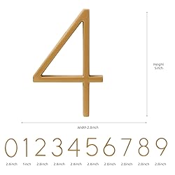Floating House Number Modern House Numbers 5