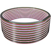 BTF-LIGHTING UL Listed 5 Pin 22AWG Extension Cable,32.8ft/10m Low Voltage 5 Conductor LED Strip Light Wire for FCOB COB 5050 SMD RGBW Color Changing LED Tape Rope