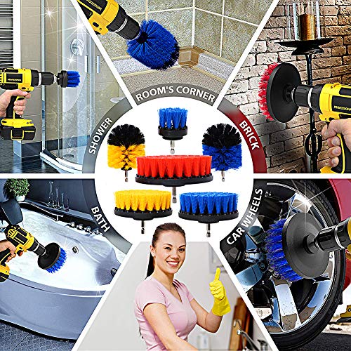 image for 15Piece All Purpose Power Scrubber Cleaning Kit, LAMPTOP Drill Brush A