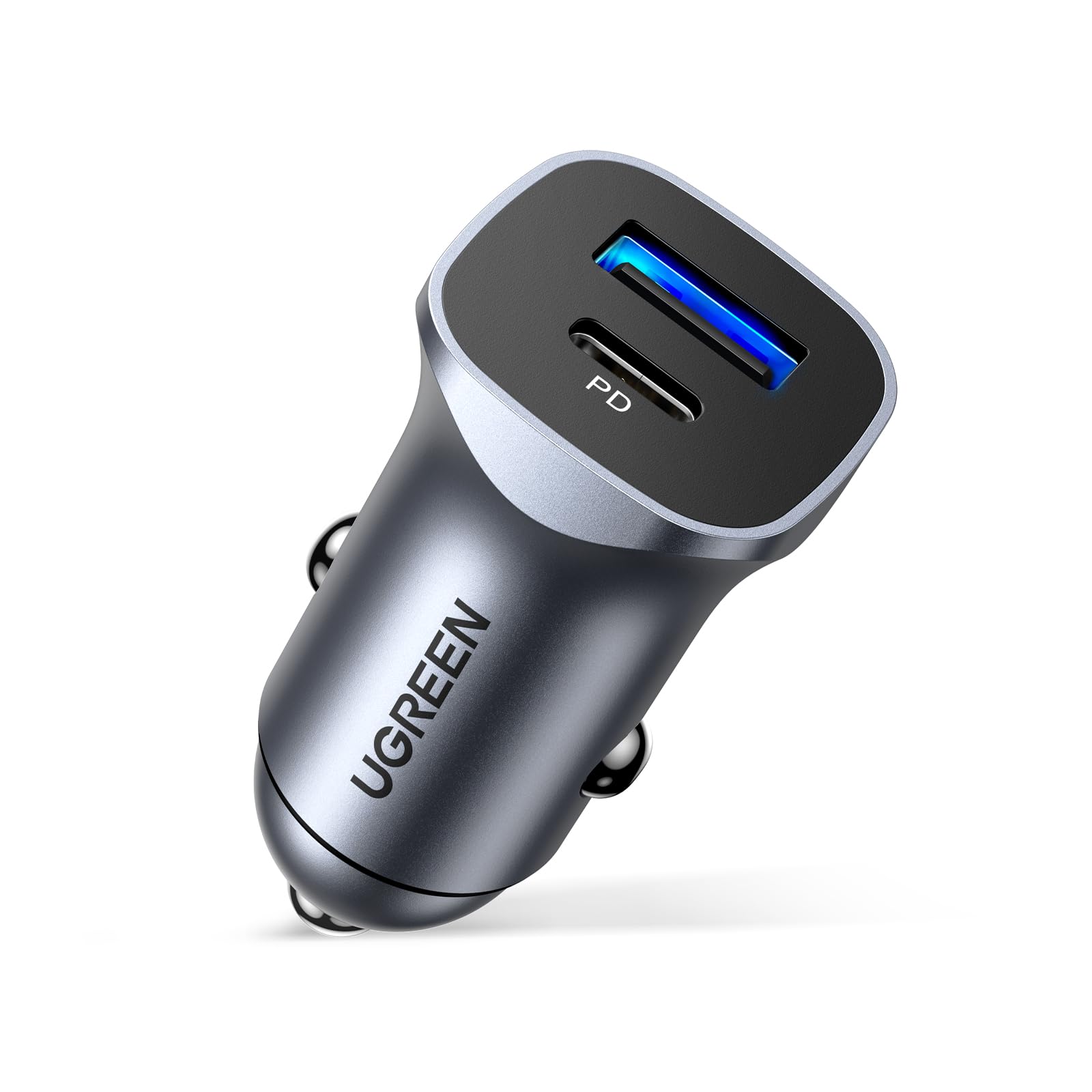 UGREEN 24W USB C Car Charger PD20W & QC3.0 Fast Charge USB Car Charger Adapter Compatible with iPhone 15/14/13 Series, iPad Pro/Air 5, Galaxy S23/S22, Huawei P50, Pixel 7/6, etc