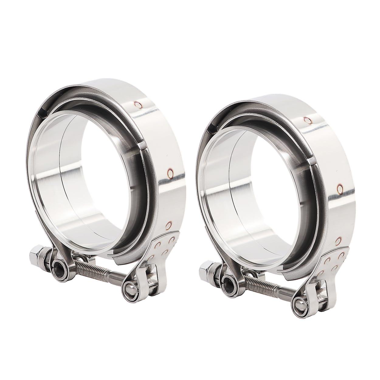 Photo 1 of LokoCar 4.0 Inch V Band Clamp with Flange Male Female Stainless Steel 2Pcs