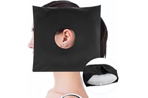 FANWER Ear Piercing Pillow with Ear Hole for Side Sleepers,Donut Pillow for Ear with Microfiber Fabric Case for Cnh,Ear Pain,Ear Inflammation,Pressure Sores, Piercing and Headphones Ear Guard Pillow