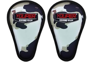 Youper 2-Pack Boys Youth Soft Foam Protective Athletic Cup (Ages 7-12), Kids Sports Cup for Baseball, Football