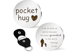 CIDENBIO Gifts for Grandpa, Father Day Gifts Grandpa, Pocket Hug Token, Grandpa Birthday Gifts, Papa Gifts, Grandpa Gifts from Grandaughter Grandson for Birthday Fathers Day Grandparents Day Christmas
