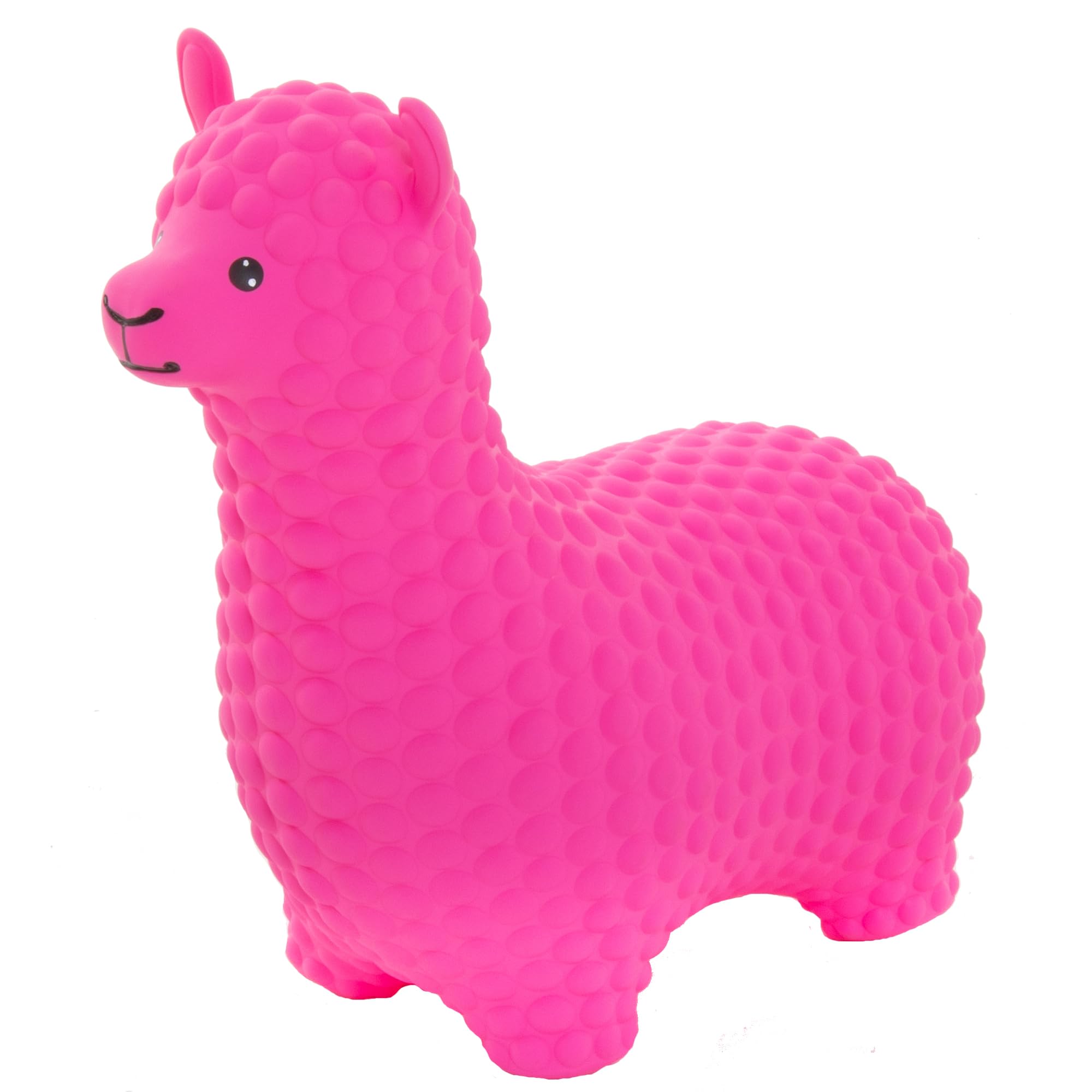 GERARDO'S Toys Animal Space Hopper for Toddlers and Kids - Bouncy Ride-on Alpaca Hopping Toy - for Ages 1-5 Year Old - Includes Pump - Inflatable Bouncer for Indoor and Outdoor Fun - Pink Alpaca