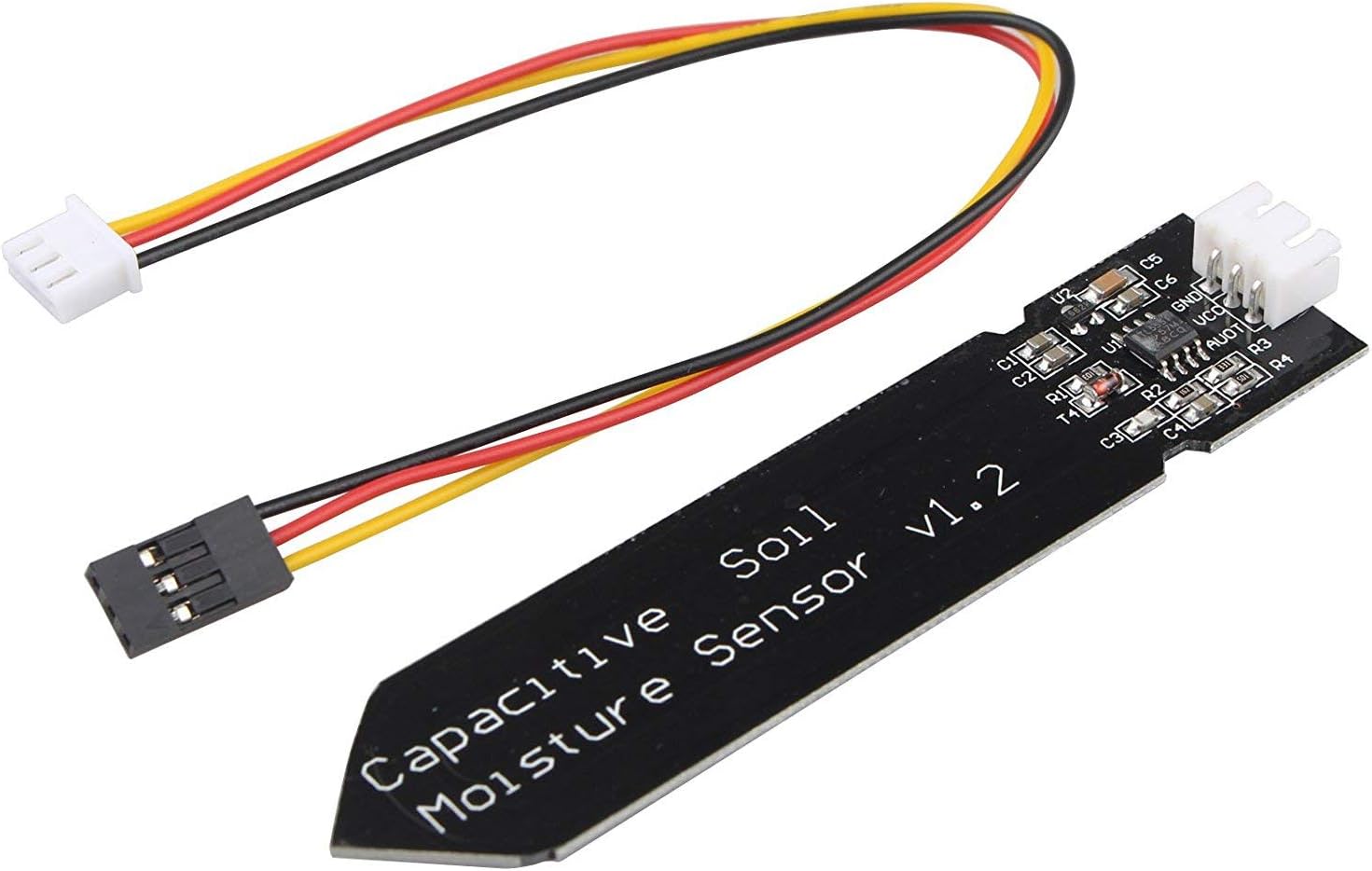 Wishiot Capacitive Analog Soil Moisture Sensor 3.3~5.5V Corrosion Resistant With Gravity 3-Pin Interface for Arduino Raspberry pi(Pack of 2) - Image 3