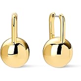 Ana Luisa Chunky Small Knot Earrings - 14K Gold Plated and Silver Statement Earrings for Women - Trendy Ball Drop Earring, Gold and Two Tone Knots, Dangle Earring for Women - Hypoallergenic Jewelry