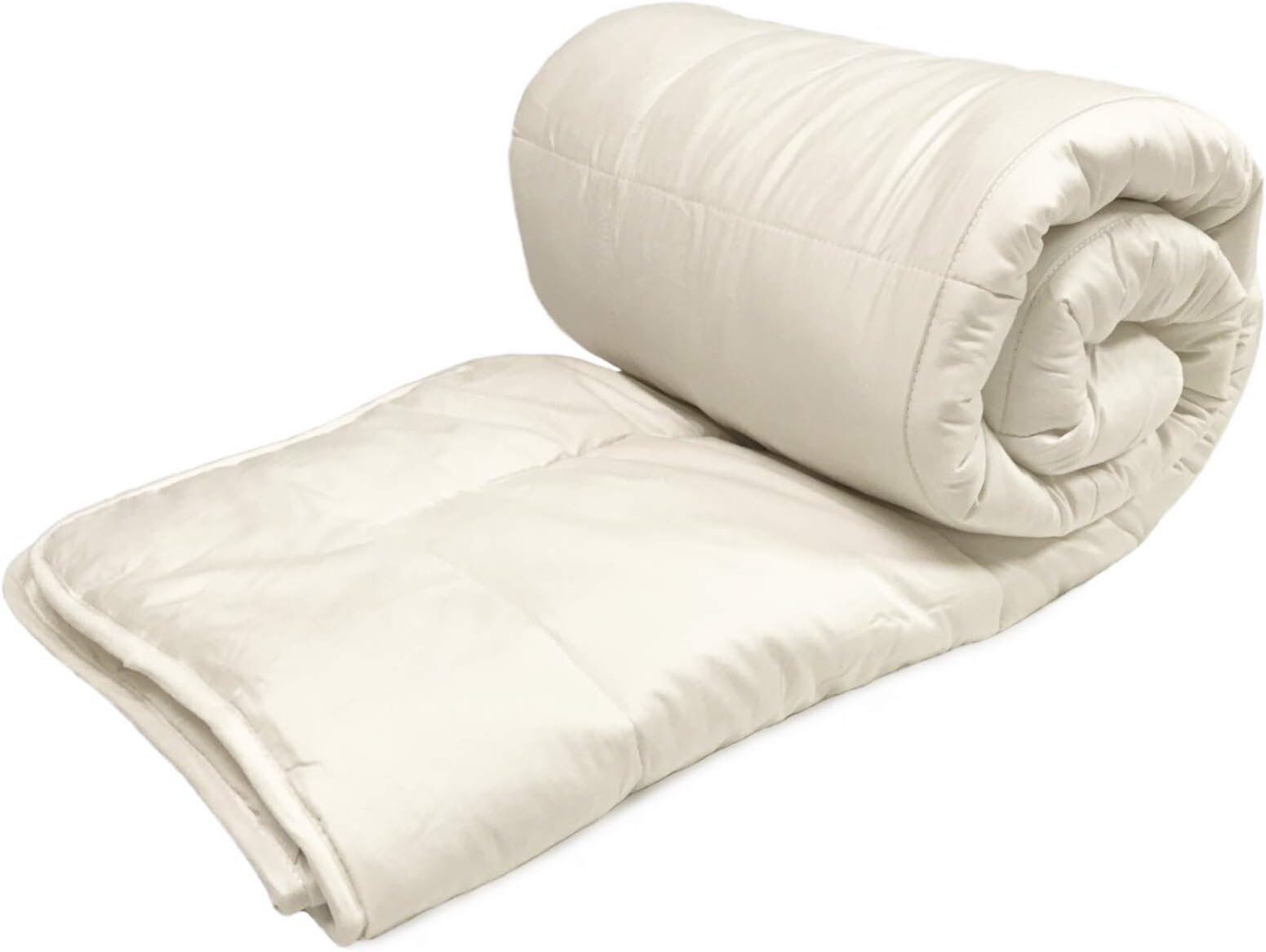 OrganicTextiles All-Natural Australian Wool Mattress Pad with 100% Organic Cotton Cover (Cal King),Cool and Breathable,Soft & Luxurious,Baffle Box Stitching,Temperature Regulation,Machine Washable