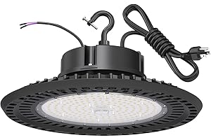 BFT LED High Bay Light 240W UFO 5000K 36,000LM,1-10V Dimmable,1000W HID/HPS Replacement,UL 5-Foot Cable, IP65,Hook Mount,Shop Lights,Garage,Factory,Warehouse,Workshop,Area Light.