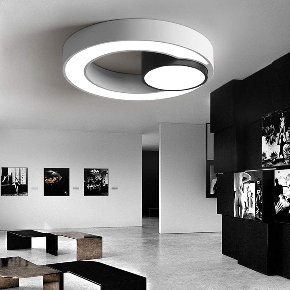 AOKARLIA Plafón Redondo Moderno Pantalla de Acrílico Transparente Alta