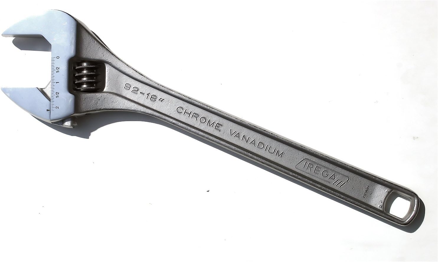 Irega 18" Ergonomic Adjustable Wrench, Triple-Chrome Finish,92-18