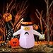 YUNLIGHTS 4 Foot Halloween Inflatable Ghost, Lighted Blow Up Ghost with Jack-O-Lantern Pumpkin Witch Hat for Indoor Outdoor Yard Lawn Art Halloween Decoration