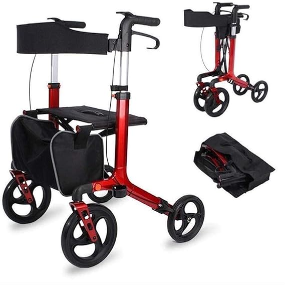 Household Products Folding Aluminum Alloy Mobility Walkers 4 Wheels And