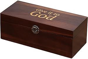 Generic Prayer Box, with Double Sided Cards, Engraved Gold Lettering, Designed Interior