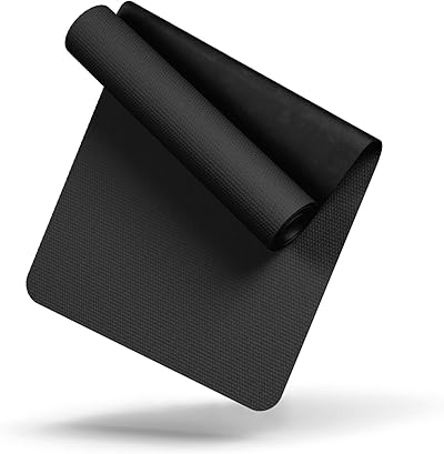 LILENO SPORTS Bodenschutzmatte Fitnessgerät 70x130 cm | 8 mm starke Fitnessgeräte Unterlage | Sportmatte und Fitnessmatte rutschfest | Ideal Schalldämmend für Crosstrainer, Laufband oder Home Gym