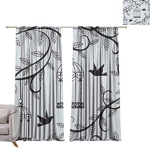 60" W x 84" L Modern Blackout Curtain Blackout Draperies for Bedroom