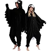 ABPTBAZ Adult Raccoon Lizard Crow Onesie Pajamas Halloween Christmas Cosplay Costume Women Men
